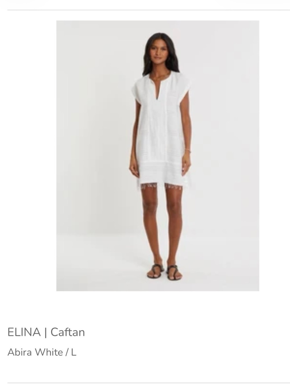 Felina Elina White Caftan Coverup